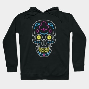 Neon Skull Dio De Los Muertos Hoodie